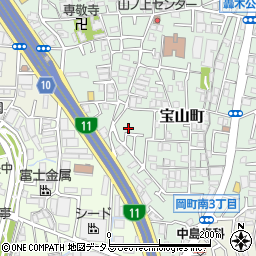 大阪府豊中市宝山町21-16周辺の地図