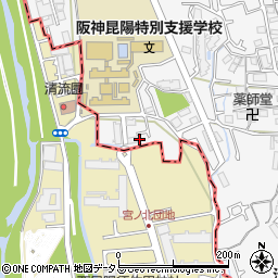 兵庫県伊丹市池尻7丁目95-2周辺の地図