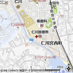 仁川小学校前﻿(仁川診療所前)周辺の地図