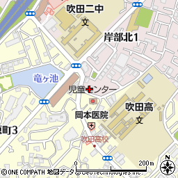 金比羅製麺 吹田岸部店周辺の地図