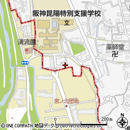 兵庫県伊丹市池尻7丁目95-4周辺の地図