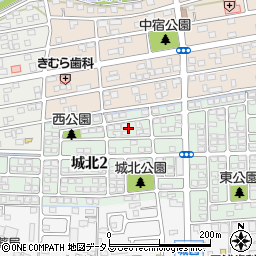 静岡県掛川市城北2丁目20周辺の地図