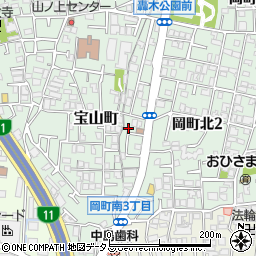 大阪府豊中市宝山町14-10周辺の地図