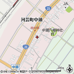 三重県津市河芸町中瀬223周辺の地図
