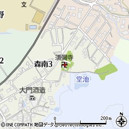 須彌寺周辺の地図