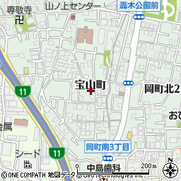 大阪府豊中市宝山町20-3周辺の地図
