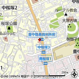中桜塚中央ビル周辺の地図