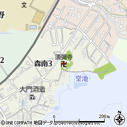 須彌寺周辺の地図