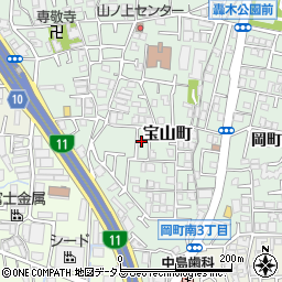 大阪府豊中市宝山町20-17周辺の地図