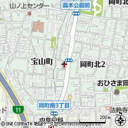 大阪府豊中市宝山町14-4周辺の地図