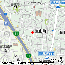 大阪府豊中市宝山町21-3周辺の地図