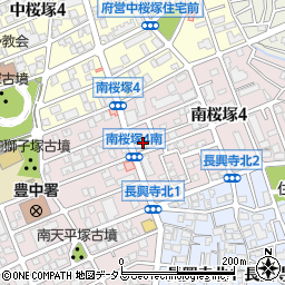 ローソン桜塚店周辺の地図