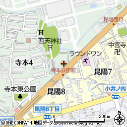 くら寿司無添蔵伊丹昆陽店周辺の地図