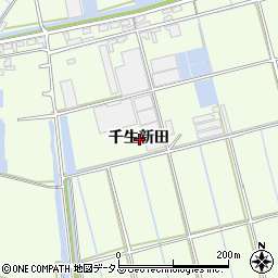 愛知県西尾市一色町生田千生新田周辺の地図