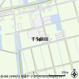 愛知県西尾市一色町生田（千生新田）周辺の地図
