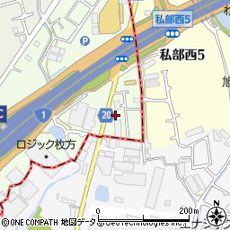 大阪府枚方市茄子作南町245-4周辺の地図