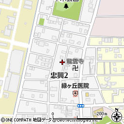 愛知県豊橋市忠興周辺の地図