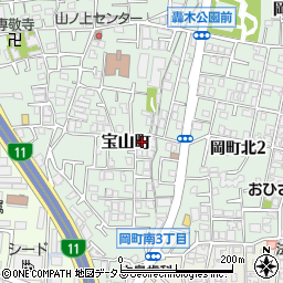 大阪府豊中市宝山町13-15周辺の地図