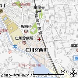 兵庫県宝塚市仁川宮西町3-3周辺の地図