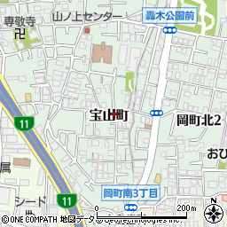 大阪府豊中市宝山町20-1周辺の地図