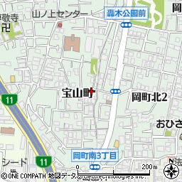 大阪府豊中市宝山町13-18周辺の地図