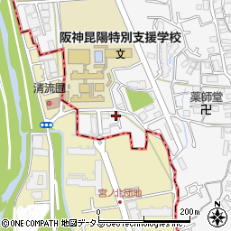 兵庫県伊丹市池尻7丁目95-8周辺の地図
