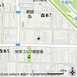 兵庫県伊丹市森本8丁目周辺の地図