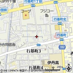 兵庫県伊丹市行基町周辺の地図