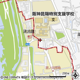 兵庫県伊丹市池尻7丁目107周辺の地図