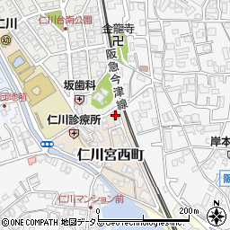 宝塚鹿塩郵便局周辺の地図