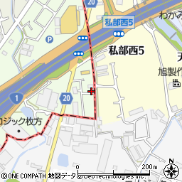 大阪府枚方市茄子作南町253周辺の地図