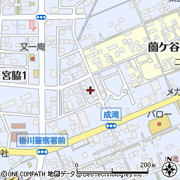 静岡県掛川市宮脇1丁目20周辺の地図