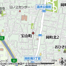 大阪府豊中市宝山町5-22周辺の地図
