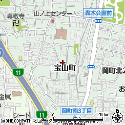 大阪府豊中市宝山町11-2周辺の地図