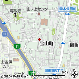 大阪府豊中市宝山町10-3周辺の地図