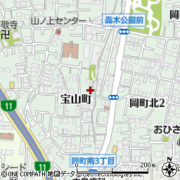大阪府豊中市宝山町12-4周辺の地図