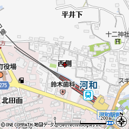 愛知県知多郡美浜町北方西側周辺の地図