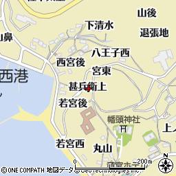 愛知県西尾市吉良町宮崎甚兵衛上周辺の地図