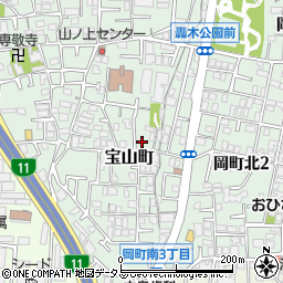 大阪府豊中市宝山町12-9周辺の地図
