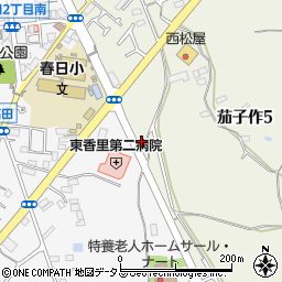 大阪府枚方市茄子作5丁目1345周辺の地図