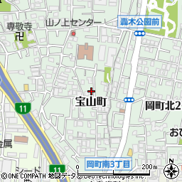 大阪府豊中市宝山町11-20周辺の地図
