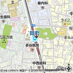 阪急岡町周辺の地図