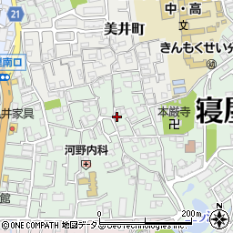 大阪府寝屋川市美井元町18-8周辺の地図
