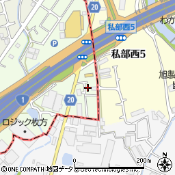 大阪府枚方市茄子作南町251周辺の地図