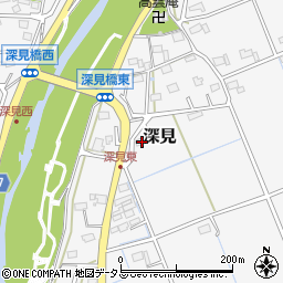 静岡県袋井市深見353周辺の地図
