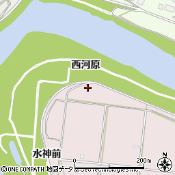 愛知県豊橋市牛川町西河原周辺の地図