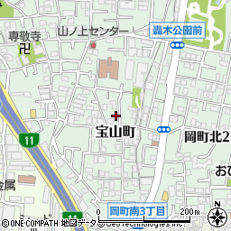 大阪府豊中市宝山町11-19周辺の地図