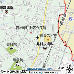 浜松磐田信用金庫西ケ崎支店周辺の地図