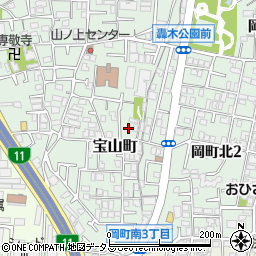 大阪府豊中市宝山町12-10周辺の地図