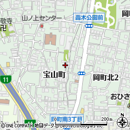 大阪府豊中市宝山町12-2周辺の地図